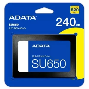 SSD240GB Adata 3 2.5 SU650 ASU650SS-240GT-R 240GB preto